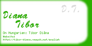 diana tibor business card